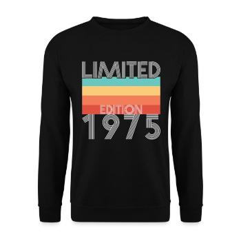 Limited Edition Retro 1975 - Unisex Sweatshirt - black - Front - Alina (178cm) & Michal (187cm)