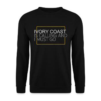 Ivory Coast quote - Unisex Sweatshirt - black - Front - Alina (178cm) & Michal (187cm)