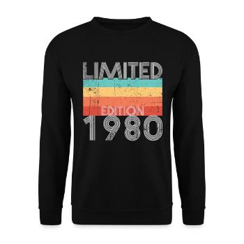 Limited Edition Retro 1980 - Unisex Sweatshirt - black - Front - Alina (178cm) & Michal (187cm)