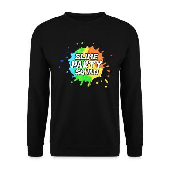 Schleim Regenbogen Magischer Tropfen Splash - Unisex Pullover - Schwarz - Vorne - Alina (178cm) & Michal (187cm)