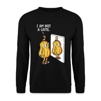 Pumpkin Latte lover Coffee Pumpkin Spice Latte Pun - Unisex Sweatshirt - black - Front - Alina (178cm) & Michal (187cm)