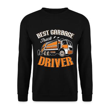 Meilleur recycleur de ramasseur de déchets de camion à ordures - Sweat-shirt Unisexe - noir - Devant - Alina (178cm) & Michal (187cm)