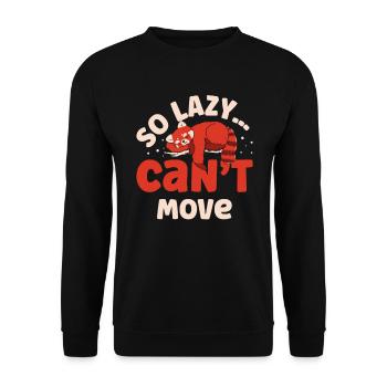 So Faul, Dass Ich Die Tiere Des Roten - Unisex Pullover - Schwarz - Vorne - Alina (178cm) & Michal (187cm)