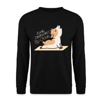 Easily distracted by goats Farm animal Goat - Unisex Sweatshirt - black - Front - Alina (178cm) & Michal (187cm)