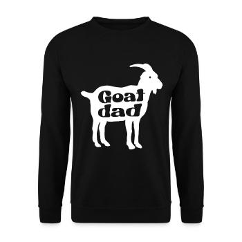 Ziegen-vati-nutztier-ziegen-züchter-vatertag - Unisex Pullover - Schwarz - Vorne - Alina (178cm) & Michal (187cm)
