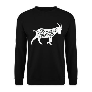 Muttertag Der Ziegenmama, Ziegenflüsterer - Unisex Pullover - Schwarz - Vorne - Alina (178cm) & Michal (187cm)