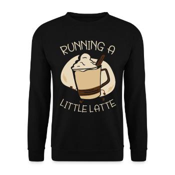 Fonctionne un peu de caféine de buveur de café au lait - Sweat-shirt Unisexe - noir - Devant - Alina (178cm) & Michal (187cm)