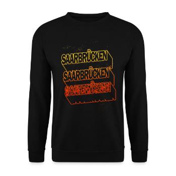 Saarbrücken Germany City Skyline Home - Unisex Sweatshirt - black - Front - Alina (178cm) & Michal (187cm)
