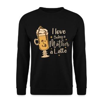 I love being a mother, a - Unisex Sweatshirt - black - Front - Alina (178cm) & Michal (187cm)