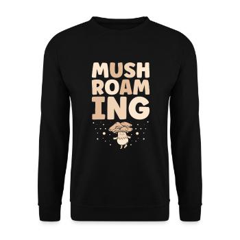 Mushroaming Mushroom Collector Fungal Mycology - Unisex Sweatshirt - black - Front - Alina (178cm) & Michal (187cm)