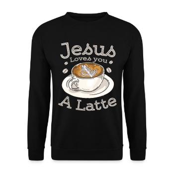 Jésus t’aime, un - Sweat-shirt Unisexe - noir - Devant - Alina (178cm) & Michal (187cm)