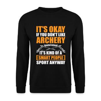 Shooting Archery Archery Bow and - Unisex Sweatshirt - black - Front - Alina (178cm) & Michal (187cm)