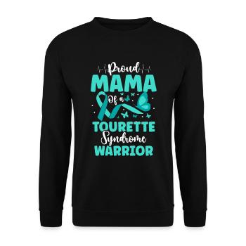 Stolze Mutter Eines Tourette-syndrom-kriegers - Unisex Pullover - Schwarz - Vorne - Alina (178cm) & Michal (187cm)