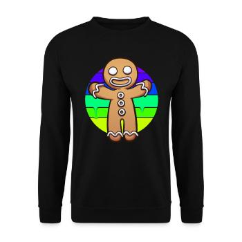 Gingerbread Man Coucher de soleil - Sweat-shirt Unisexe - noir - Devant - Alina (178cm) & Michal (187cm)