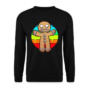 Gingerbread Man Coucher de soleil - Sweat-shirt Unisexe - noir - Devant - Alina (178cm) & Michal (187cm)