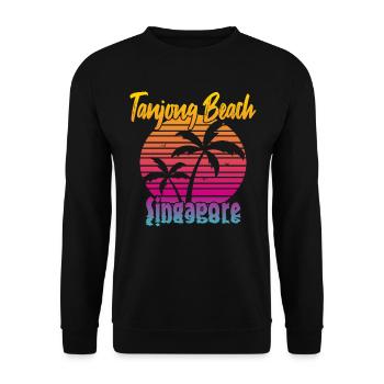 Tanjong Beach Singapore - Unisex Pullover - Schwarz - Vorne - Alina (178cm) & Michal (187cm)