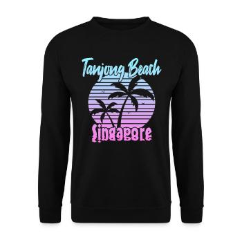 Tanjong Beach Singapore - Unisex Pullover - Schwarz - Vorne - Alina (178cm) & Michal (187cm)
