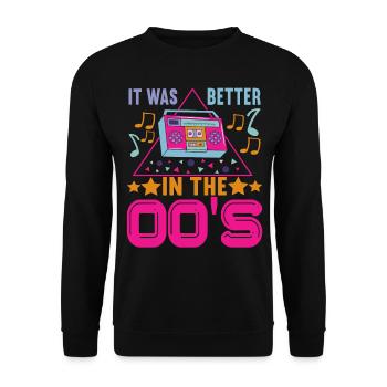 90s 90s 90s Party - Unisex Sweatshirt - black - Front - Alina (178cm) & Michal (187cm)