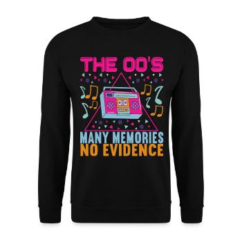 90s 90s 90s Party - Unisex Sweatshirt - black - Front - Alina (178cm) & Michal (187cm)