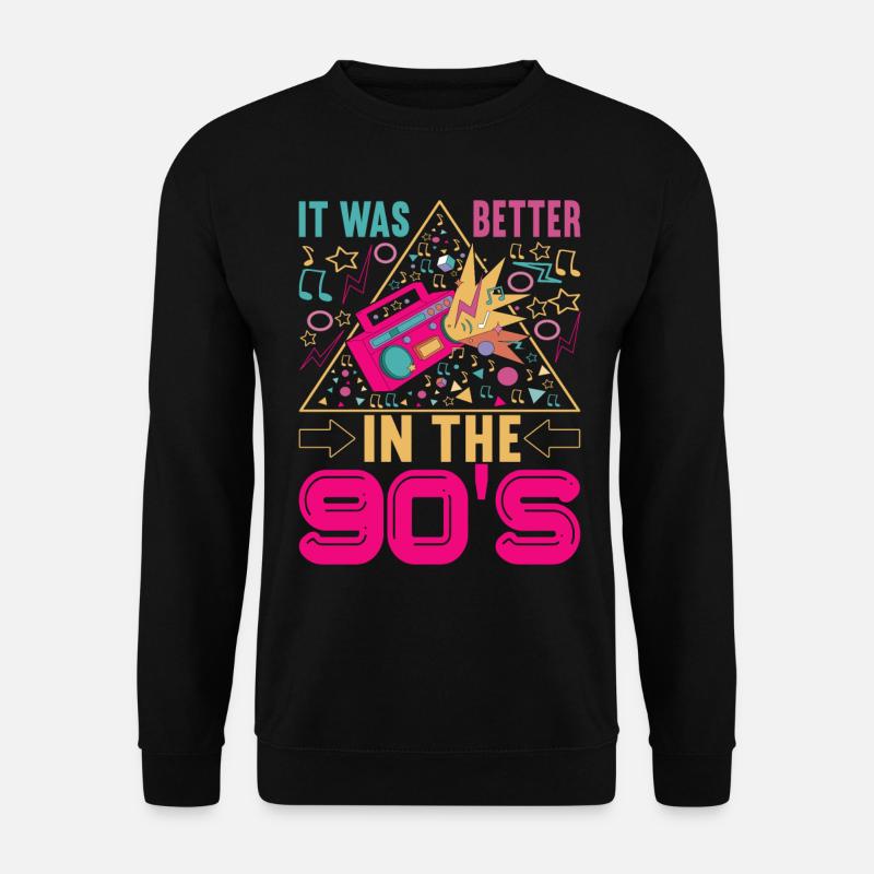 90s 90s 90s Party - Unisex Sweatshirt - black