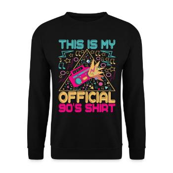 90s 90s 90s Party - Unisex Sweatshirt - black - Front - Alina (178cm) & Michal (187cm)