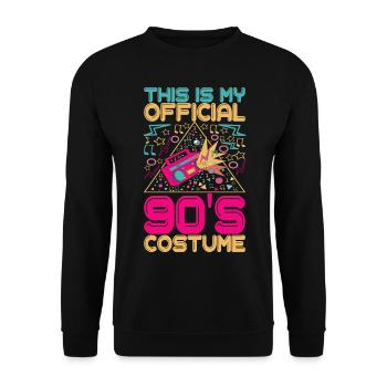 90s 90s 90s Party - Unisex Sweatshirt - black - Front - Alina (178cm) & Michal (187cm)