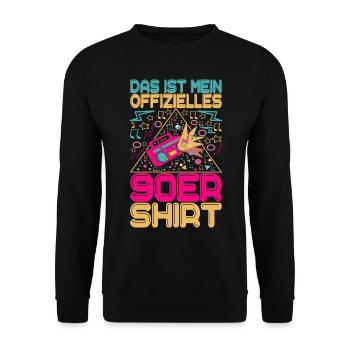 90s 90s 90s Party - Unisex Sweatshirt - black - Front - Alina (178cm) & Michal (187cm)