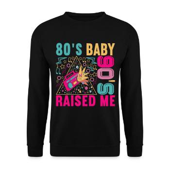 90s 90s 90s Party - Unisex Sweatshirt - black - Front - Alina (178cm) & Michal (187cm)