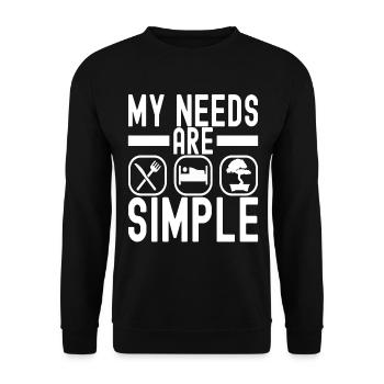 Bonsai tree Bonsai - Unisex Sweatshirt - black - Front - Alina (178cm) & Michal (187cm)