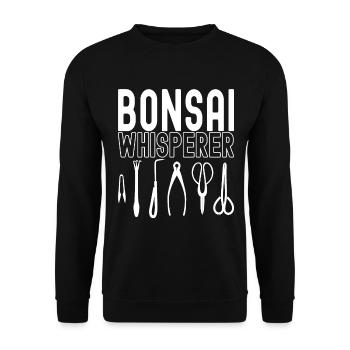 Bonsai tree Bonsai - Unisex Sweatshirt - black - Front - Alina (178cm) & Michal (187cm)