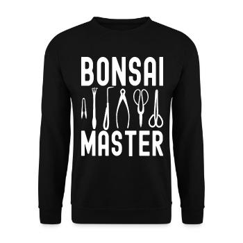Bonsai tree Bonsai - Unisex Sweatshirt - black - Front - Alina (178cm) & Michal (187cm)