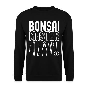 Bonsai tree Bonsai - Unisex Sweatshirt - black - Front - Alina (178cm) & Michal (187cm)