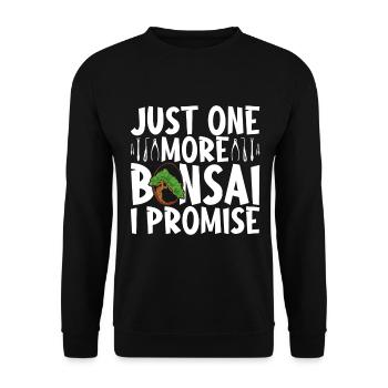 Bonsai tree Bonsai - Unisex Sweatshirt - black - Front - Alina (178cm) & Michal (187cm)