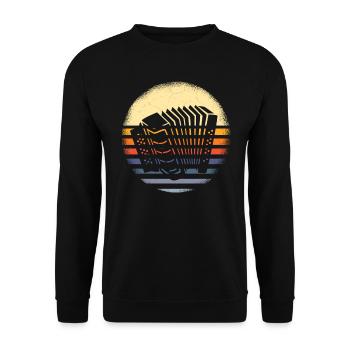 Accordion Musician - Unisex Sweatshirt - black - Front - Alina (178cm) & Michal (187cm)