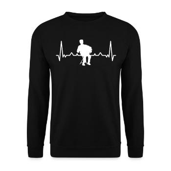 Accordion Musician - Unisex Sweatshirt - black - Front - Alina (178cm) & Michal (187cm)