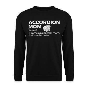 Accordion Musician - Unisex Sweatshirt - black - Front - Alina (178cm) & Michal (187cm)