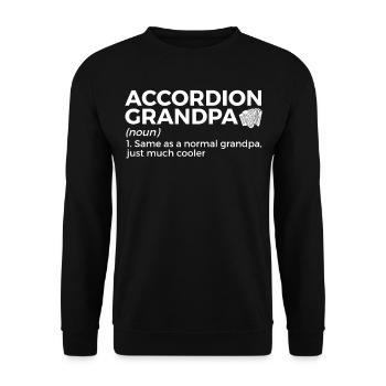 Accordion Musician - Unisex Sweatshirt - black - Front - Alina (178cm) & Michal (187cm)