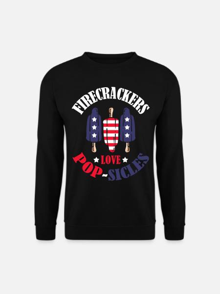 Feuerwerkskörper Liebe Eis 4. Juli - Unisex Pullover - Schwarz