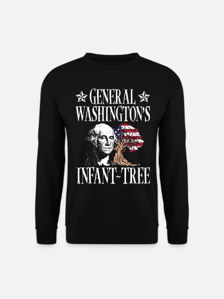 General Washingtons Säuglingsbaum 4. Juli - Unisex Pullover - Schwarz