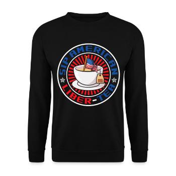 Amerikanischer Liber-tee Am 4. Juli, Dem - Unisex Pullover - Schwarz - Vorne - Alina (178cm) & Michal (187cm)