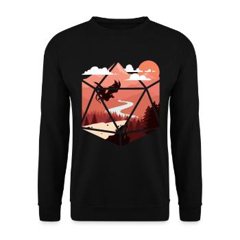 RPG RPG jeux de rôle sur table jeu de rôle de joueur - Sweat-shirt Unisexe - noir - Devant - Alina (178cm) & Michal (187cm)