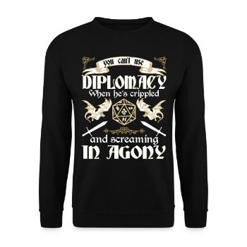 RPG-RPG-Tabletop-Rollenspiele Gamer-Rollenspiel - Unisex Pullover - Schwarz - Vorne - Alina (178cm) & Michal (187cm)