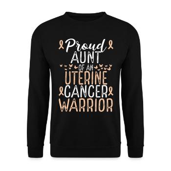 Mouvement de sensibilisation au cancer de l’utérus pour tante Ribbon - Sweat-shirt Unisexe - noir - Devant - Alina (178cm) & Michal (187cm)