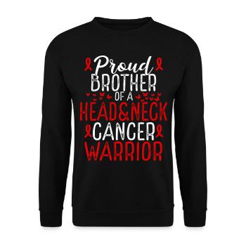 Head&Neck Cancer Awareness for Brother Ribbon - Unisex Pullover - Schwarz - Vorne - Alina (178cm) & Michal (187cm)