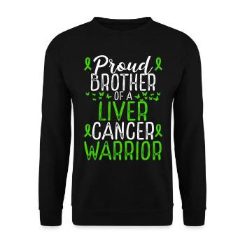 Liver Cancer Awareness Movement for Brother Ribbon - Unisex Pullover - Schwarz - Vorne - Alina (178cm) & Michal (187cm)