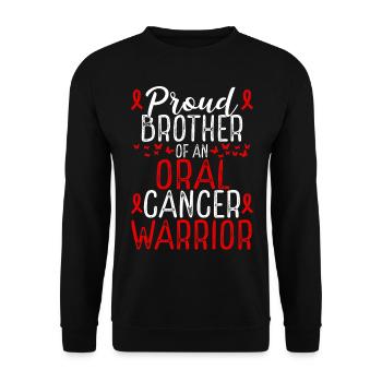 Oral Cancer Awareness Movement for Brother Ribbon - Unisex Pullover - Schwarz - Vorne - Alina (178cm) & Michal (187cm)