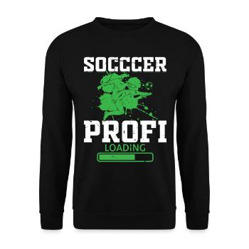 Soccer Pro Loading - Soccer Lover Soccer Player - Unisex Sweatshirt - black - Front - Alina (178cm) & Michal (187cm)