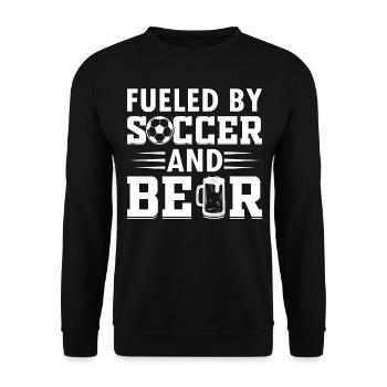 Fueled By Soccer And Beer - Soccer Lover Soccer Pl - Unisex Sweatshirt - black - Front - Alina (178cm) & Michal (187cm)