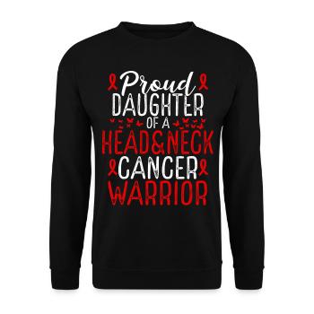 Ruban de sensibilisation au cancer de la tête et du cou pour les filles - Sweat-shirt Unisexe - noir - Devant - Alina (178cm) & Michal (187cm)