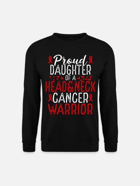 Head&Neck Cancer Awareness for Daughter Ribbon - Unisex Sweatshirt - black